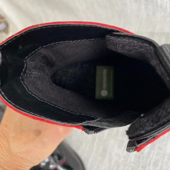 Remonte Patent Leather Black & Red Ankle Boots Sz 8.5 - Picture 10 of 16